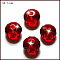 K9 Glass, Imitation Austrian Crystal Beads, Grade AAA, Faceted, Rondelle, Dark Red, 10x7mm, Hole: 0.9~1mm