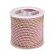 11M Polyester Braided Cord with Cotton Core & Metallic Thread, Pearl Pink, 2.5mm, about 10.0465 Yards(11m)/Roll