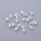Plastic Ear Nuts, Earring Backs, Clear, 5x5mm, Hole: 0.4mm