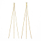 Brass Boston Link Chain Tassel Big Pendants, Golden, 80x2x1.5mm, Hole: 1.8mm