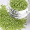12/0 Glass Seed Beads, Trans. Colours Lustered, Round, Yellow Green, 2mm, Hole: 1mm, 30000pcs/pound