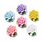Opaque Resin Cabochons, Flowers, Mixed Color, 26x26x8mm