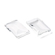 Transparent Rectangle Glass Cabochons&nbsp;GGLA-R025-25x18-3