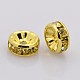 Brass Rhinestone Spacer Beads&nbsp;RB-A014-Z8mm-13G-2