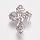 Brass Micro Pave Cubic Zirconia Beads&nbsp;ZIRC-E143-23P-1