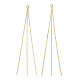 Brass Boston Link Chain Tassel Big Pendants&nbsp;KK-R129-04-1