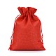 Polyester Imitation Burlap Packing Pouches Drawstring Bags&nbsp;ABAG-R004-18x13cm-01-2