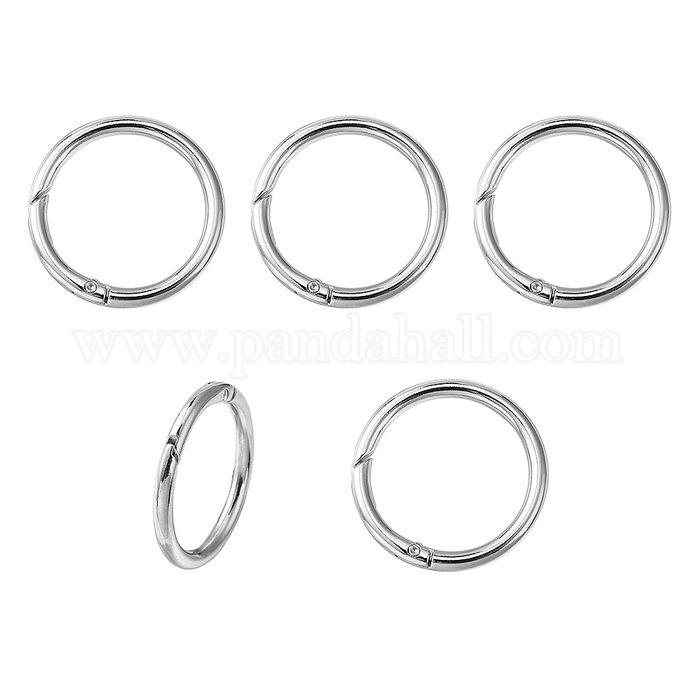 Spring Gates D Rings Wholesale Zinc Alloy Spring Gate Rings - Pandahall.com