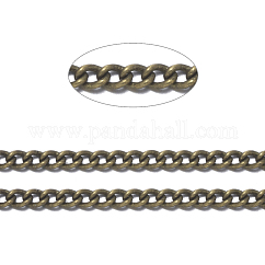 Brass Curb Chains, Twisted Chains, Soldered, with Spool, Nickel Free, Antique Bronze, 2x1.2x0.3mm, about 82.02 Feet(25m)/roll