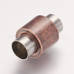 304 Stainless Steel Magnetic Clasps with Glue-in Ends&nbsp;STAS-F124-03