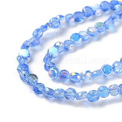 Transparent Electroplate Glass Beads Strands&nbsp;GLAA-Q099-A01-05