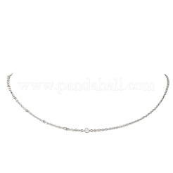 304 Stainless Steel Cable Chain Satellite Chain Necklaces for Women&nbsp;NJEW-JN05554