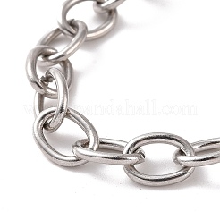 Non-Tarnish 304 Stainless Steel Cable Chain Bracelet for Men Women&nbsp;BJEW-E031-01P-05