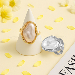 4Pcs 2 Colors Alloy & Iron Finger Rings&nbsp;RJEW-HY0001-16