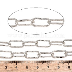 Hammered Brass Paperclip Chains&nbsp;KK-CBAC547-14P