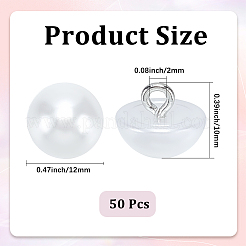 50Pcs 1-Hole Brass ABS Plastic Imitation Pearl Shank Buttons&nbsp;KY-CY0001-17