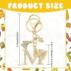 Alloy Rhinestone & Iron Keychain&nbsp;KEYC-YW00279-04