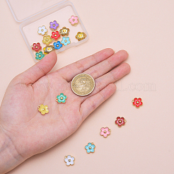 20Pcs 10 Colors Light Gold Plated Alloy Enamel Charms&nbsp;ENAM-CJ0001-65