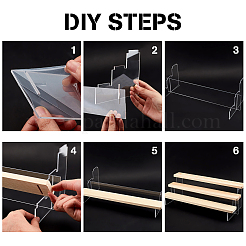 3-Tier Assembled Transparent Acrylic Organizer Display Risers&nbsp;ODIS-WH0029-89B-01
