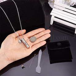 1Pc Word 304 Stainless Steel Column Urn Ashes Necklace&nbsp;DIY-TA0010-07D