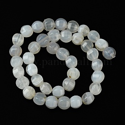Natural White Agate Beads Strands&nbsp;G-H023-A19-01