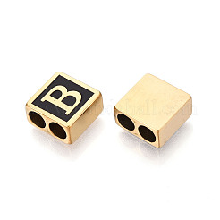 26Pcs 26 Styles 304 Stainless Steel Black Enamel Square Spacer Bars&nbsp;STAS-T073-58G