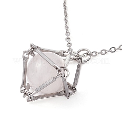 Tarnish Resistant 201 Stainless Steel Macrame Pouch Empty Stone Holder for Pendant Necklaces Making&nbsp;NJEW-JN04450-02