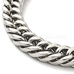 Non-Tarnish 201 Stainless Steel Cuban Link Chains Bracelet for Men Women&nbsp;BJEW-H550-03D-P