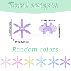 120Pcs Transparent Acrylic Beads&nbsp;OACR-SC0003-02A