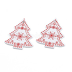 Christmas Theme Spray Painted Wood Pendants&nbsp;WOOD-N005-52A
