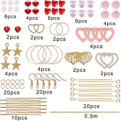 DIY Heart Themed Earring Making Kits&nbsp;DIY-SC0001-42