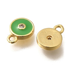 Brass Micro Pave Cubic Zirconia Pendants&nbsp;KK-U055-13G