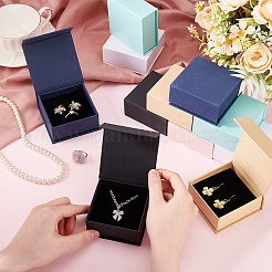 18Pcs 6 Colors Square Paper Magnetic Flip Jewelry Storage Gift Case&nbsp;CON-PH0003-02