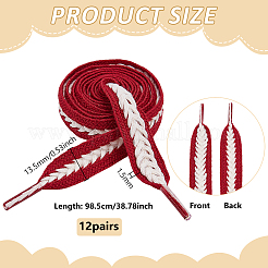 12Pairs Polycotton & Plastic Wheat Shoelaces&nbsp;FIND-FG0005-24A