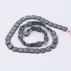 Non-magnetic Synthetic Hematite Beads Strands&nbsp;G-P341-42F-8x8x3mm