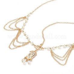 Bohemian Women Tassel Head Chain&nbsp;OHAR-WH0005-01G