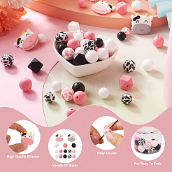 100Pcs 15 Style Silicone Beads&nbsp;SIL-TA0001-19