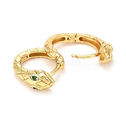 Brass Micro Pave Cubic Zirconia Hoop Earrings&nbsp;X-EJEW-F273-07G