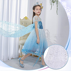 Snowflake Pattern Nylon Mesh Fabric&nbsp;DIY-WH0581-11A