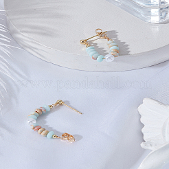 1Pair Round Alloy Hoop Earrings&nbsp;EJEW-LP0008-020