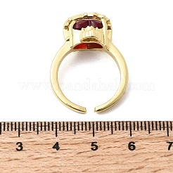 Brass Micro Pave Cubic Zirconia Open Cuff Rings&nbsp;RJEW-P178-02B-G