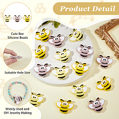 15Pcs 3 Colors Silicone Beads&nbsp;SIL-HS0001-01