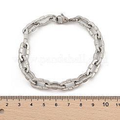 304 Stainless Steel Dapped Chain Bracelets for Women&nbsp;BJEW-F488-61P