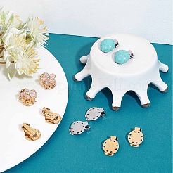 20Pcs 2 Colors 304 Stainless Steel Clip on Earring Pads&nbsp;STAS-SC0004-25