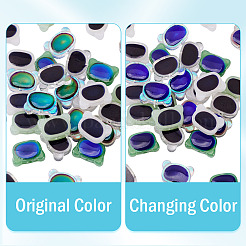 40Pcs 5 Colors Two Tone Glass Beads&nbsp;GLAA-TA0003-36