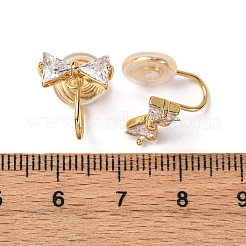 Brass Micro Pave Cubic Zirconia Ear Cuff Findings&nbsp;KK-F898-18G