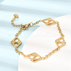 304 Stainless Steel Link Bracelets for Women&nbsp;BJEW-G784-01G-01