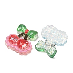 Transparent Resin & Paillette Imitation Food Cabochons&nbsp;RE-CBA0EC6-09