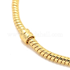 2.5MM Brass European Style Round Snake Chain Bracelets for Jewelry Making&nbsp;BJEW-G703-02G