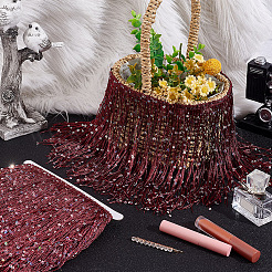 5M Sparkle Polyester Tassel Lace Trim&nbsp;OCOR-OC0001-38B